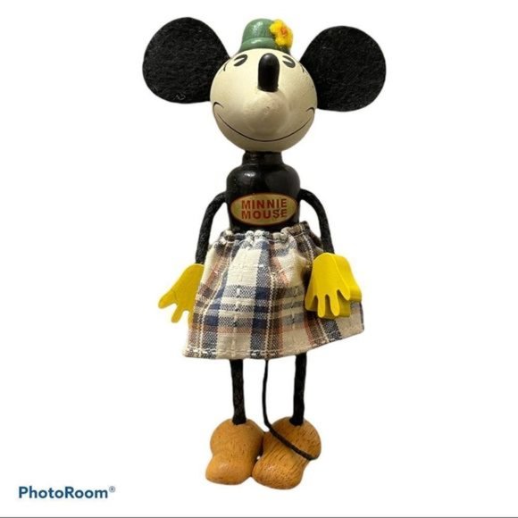 SCHYLLING retro Minnie Mouse rare fun-e-flex wood doll - Picture 6 of 9